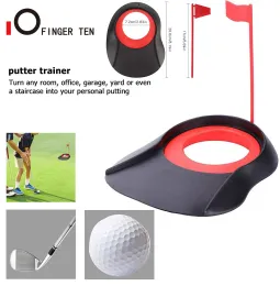 Auxílios treinamento de balanço golfe colocando copo plástico prática putter bola dispositivo retorno indoor ao ar livre treinador vermelho transporte da gota