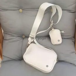 2024SS LL Mulheres Homens Cross Body Bag Ginásio Bolsas de Ombro Esportes Ao Ar Livre Viagem Telefone Moeda Mini Bolsa Pacote de Peito Bolsa Ajustável Fanny Packs Duas Peças Bolsas Mensageiro