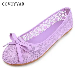 Mokasyny Covoyyar Sweet Bow Balet Flats 2023 Letnie koronkowe mokasyny damskie damskie damskie buty spacerowe na dużych rozmiarach WFS888