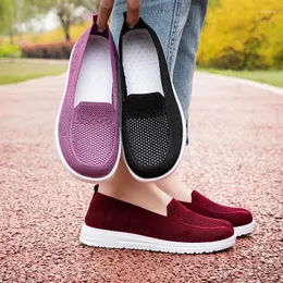 Promenadskor kvinnor vada sneakers mesh andaslig lätt slip-on utomhussport unti-slip casual