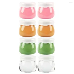 Garrafas de armazenamento 8 Pcs Garrafa Frascos de viagem Amostra Maquiagem Creme de Umidade Lip Scrub Containers PP Pequeno Frasco