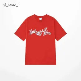 Lanvins Tshirt 남자 티셔츠 디자이너 고급 클래식 가슴 가슴 편지 인쇄 남성과 여성 란비스 셔츠 톱 여름 통기성 높은 랜빈 패션 Tshirt 3254