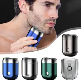 Razor New Upgrade Magnetic Attraction USB Waterproof Mini Shaver Hair Trimmer Double Shavers Head Removal Mens Electric Razor Flo U7S8