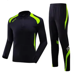 Adult Children Long Sleeves Football Training Jersey Suit Men Women Kids Autumn Winter Custom Jacket Pants Soccer Uniform Sets 240318