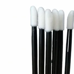 Hot 500 Pcs Descartável Lip Brush Lipbrush Wands Aplicador Perfeito Make Up Tool Black Eyeles Brushes Mascara Brushes 41T3 #