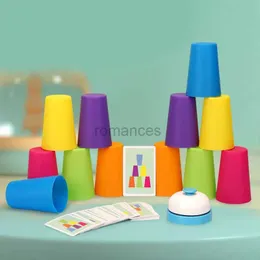 Sortowanie gniazdowania Łapy Montessori Toy Cup i wykształcenie karty Inteligentne oświecenie kolorowe logika poznawcza Trening Dziecięcy 24323