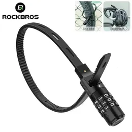 Rockbros 3 dígitos senha capacete bloqueio multiuso bicicleta scooter elétrico motocicleta portátil anti-roubo bloqueio acessórios da bicicleta 240318