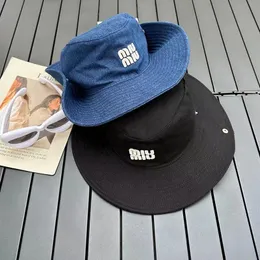 mui mui hatt lyxdesigner män kvinnor kepsar logotyp broderad bred grim hink hatt