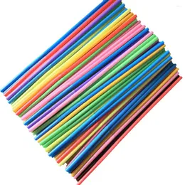 Tek Kullanımlık Bardak Pipetler 100 PCS Çok Molor İçme Ev Bar Partisi Kokteyl İçecek Straw Rietjes Plastik Paille Jetable En Plastique