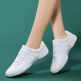 Lägenheter 2024 mjuka gymnastikskor storlek 2844 Lätt cheerleading dansskor flickor pojkar träning fitness sneakers barn barn