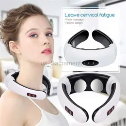 Massera nackkudde FODRK Electric Neck Massager Neck och axel Massager Pain Relief Health Care Relaxation Tool Intelligent Cervical Massager 240323