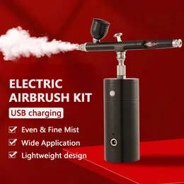 Перезаряжаемая USB Airbrush Kit комплект для компрессора распылительный насос с двойным действием ручной пистолет для макияжа Fx.