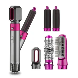 Irons 5 i 1 Professionell hårtork Hot Comb Curling Iron Hair Straightener Hot Air Brush Electric Hair Extensions Hårtork