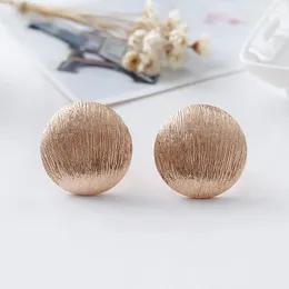 Rückseiten-Ohrringe, 6 Stück, rund, Drahtzeichnung, Design, Damen-Ohrclip, glänzende goldene Legierung, Schmuck, Großhandel, modische Kleid-Kollokation