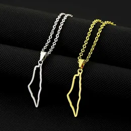 Hot Selling Hollowed Out Map Titanium Steel Pendant Halsband för män och kvinnor Fashionabla tillbehör Ny produkt
