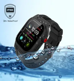 Black Sport Watchands Screen Protector Waterproof Cover för Apple Watch Case Series 5 4 3 med silikonbandrem för IWATCH 44MM3009869