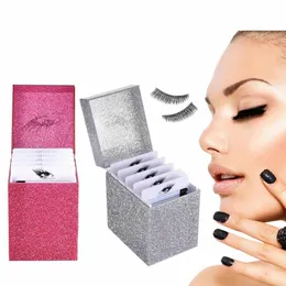 Caixa de armazenamento de olhos falsos 5 camadas de exibição de maquiagem Ctainer Eyeles Glue Pallet Holder Eyel Extensi Makeup Tool W4Uo #