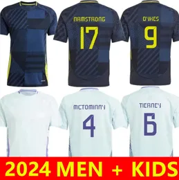 2024 المنتخب الوطني لكرة القدم قمصان سكوتلاندز قميص كرة القدم 24 25 منزل اسكتلندي بعيدا آدمز كريستي ماكجريجور ماكجين ماكينا روبرتسون دايكس أطفال