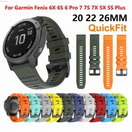 حزام مشاهدة 22 20 ملم QuickFit STRAP لـ Garmin Fenix ​​6x 6 6S Pro Silicone Strap لـ Fenix ​​7S 7x 7x 5 5S 945 965 Epix Gen 2 Correa 24323