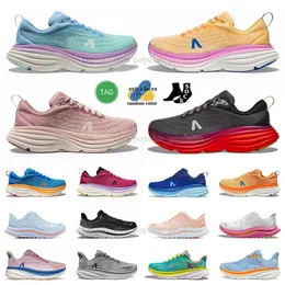 Kawana Sneakers Clifton 9 Bondi 8 Buty zewnętrzne damskie męskie mach x2 węglowy x różowy blade blewa brzoskwini bat bat szara czarna wolna ludu wybrzeże niebo żywe pomarańczowe białe trenerzy