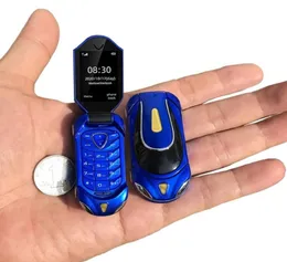 Original Ulcool F18 Flip Super Mini Car Key Phones Single SIM card Mobile Bluetooth Luxury Unlocked Cell Phone cartoon kids cellph6138750