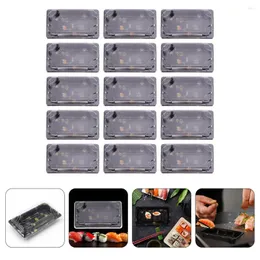 Take Out Containers 25 Pcs Veggie Tray Sushi Box Plastic Packing Boxes Carry Container Takeout Takeaway Appetizers