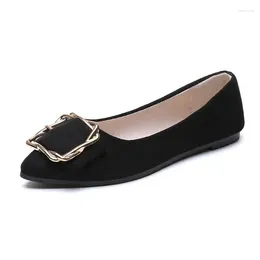 Scarpe casual da donna a punta con bocca superficiale Appartamenti di lusso eleganti Décolleté da donna Mocassini primaverili Ballerine Morbide da donna