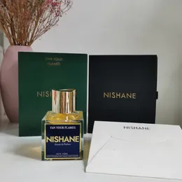 Nishane parfym fläkt dina lågor 100 ml eau de parfym för män kvinnor med köln varaktig tid god kvalitet hög parfym kapactity parfum 100 ml