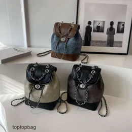 Designer Borse da sera di moda di lusso Ins 2023 Nuovo zaino alla moda e bellissimo secchiello Morbido PU Borsa a tracolla a blocchi di colore portatile versatile di alta qualità