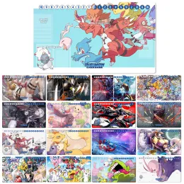 Pads Digimon Playmat War Greymon Renamon Lady Devimon Omnimon DTCG TCG CCG Trading Card Game Mat Anime Mouse Pad Rubber & Free Bag
