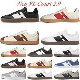 Gratis frakt modedesigner Neo VL Court 2.0 Casual Shoes Beige Red Sneakers Core Black Blue Grey Black Cream Brown Gum Platform Flat Sports Trainers