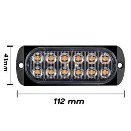 2PCS LEDストロボ警告灯安いストロボグリルフラッシングライトバートラック車ビーコンランプアンバートラフィック12V 24Vカーライト