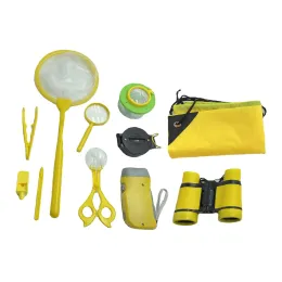 Tillhandahåller plastbuggfångare kit Utbildning Insekt Catch Kit Compass 11 stycken utomhusutforskare för camping Jungle Adventures vandring