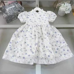 Роскошная дизайнерская детская одежда, платья для девочек, хлопковая детская юбка, кружевное платье принцессы, размер 90-150 см, кружевное детское платье с цветочным узором, 24 марта
