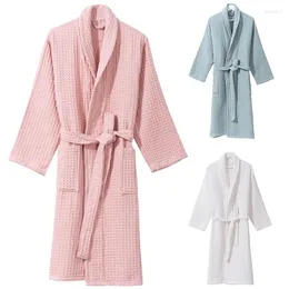 Handduk bomullskvinnor badrock solid Terry Dressing Gown Ladies Kimono Spring Autumn Unisex Absorb Water Bath Robe for Female 2024