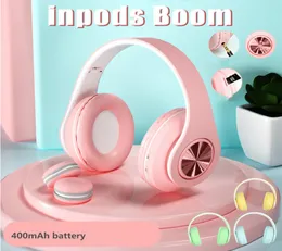 Inpods Boom Macaron Wireless bluetooth earphone Bluetooth 50 EDR Headphones supported Micro SD card with MP3 Player FM radio Mi4189070