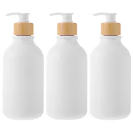 Bottiglie di stoccaggio 500 ml Bottiglia per lozione pressata in plastica satinata per animali domestici Shampoo Cosmetici Sottobottiglia 3 pezzi