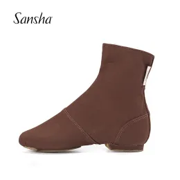 Boots Sansha Side Zip Jazz Boot High Grady Canvas Splitsole Women Men Girls Modern Dance Shoes JB6C