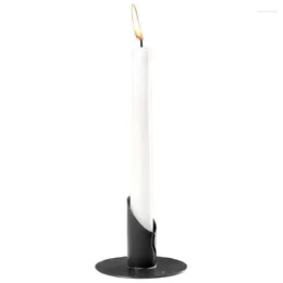 Candle Holders Iron Candlesticks Metal Decorative Black Support Holder Stylish Candlelight Dinner Props For Home