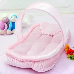 Flannel born Bed Mosquito Net With Small Pillow Baby Cradle Mosquito Insect Net Encrypted gauze Baby Crib Mosquito Tent 240318