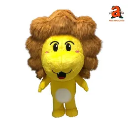 Mascot Costumes 2m Giant Iatable Lion Mascot Costume Adult Real Life Blow Up Animal Character Suit Halloween Fancy Dress Stage Outfit