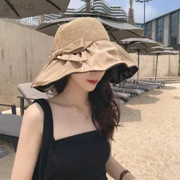 Wide Brim Hats Bucket Hats Fox Bucket Sun Hats Summer Womens Butterfly Knitted Mesh Top UV Protection Sunshade Adjustable Windproof Outdoor 2021 New 24323