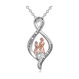 Gåvor till mamma från dotter Sonterling Silver Heart Cubic Zirconia Pendant Halsband för syster/dotter/Nana Mors dag födelsedag (med presentbox)