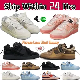 2024 mężczyzn designerskie buty forum niskie złe króliczki kobiety na świeżym powietrzu Trenerne Triple Black Pink Easter Egg Brown Women Casual Sneakers Męskie Sport Sports Platforma Adiddas Shoe