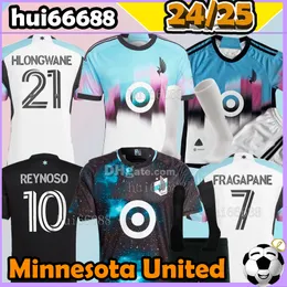 24/25 Minnesota United Soccer Jerseys Tapias Fragapane Valentin Amarilla Ibassy Boxall 2024 2025 Men Hlongwane Boxall Lod Hlongwane Kit Kids Football Shirt