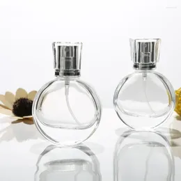 Garrafas de armazenamento 25ml vidro portátil perfume garrafa recarregável vazio claro atomizadores pulverizador névoa viagem recipiente cosmético líquido
