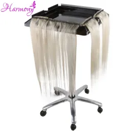 Stand Harmony Plus Hair 1 pz Carrello da barbiere per parrucchiere Carrello mobile per salone di bellezza in acciaio inossidabile per estensioni dei capelli con punta I