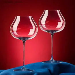 와인 안경 고급 수정 레드 와인 유리 크리스탈 유리 잔 마시는 안경 세트 샴페인 플루트 캘리스트 컵 안경 음료 와인 글래스 L240323