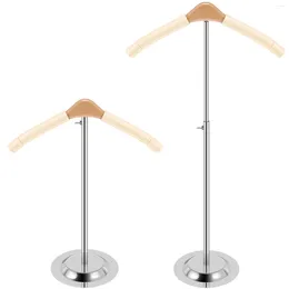 Hängare t shirt display stativ 40-70 cm höjd justerbar axel rack flexibel plagg kapphållarkläder
