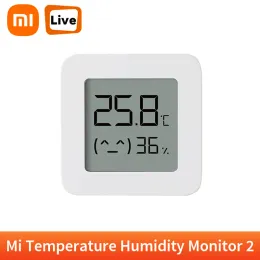 Controlla Xiaomi Mijia Smart Thermometer 2 Sensore di umidità di temperatura Bluetooth LCD Igrometro digitale Misuratore di umidità funziona con l'APP Mijia